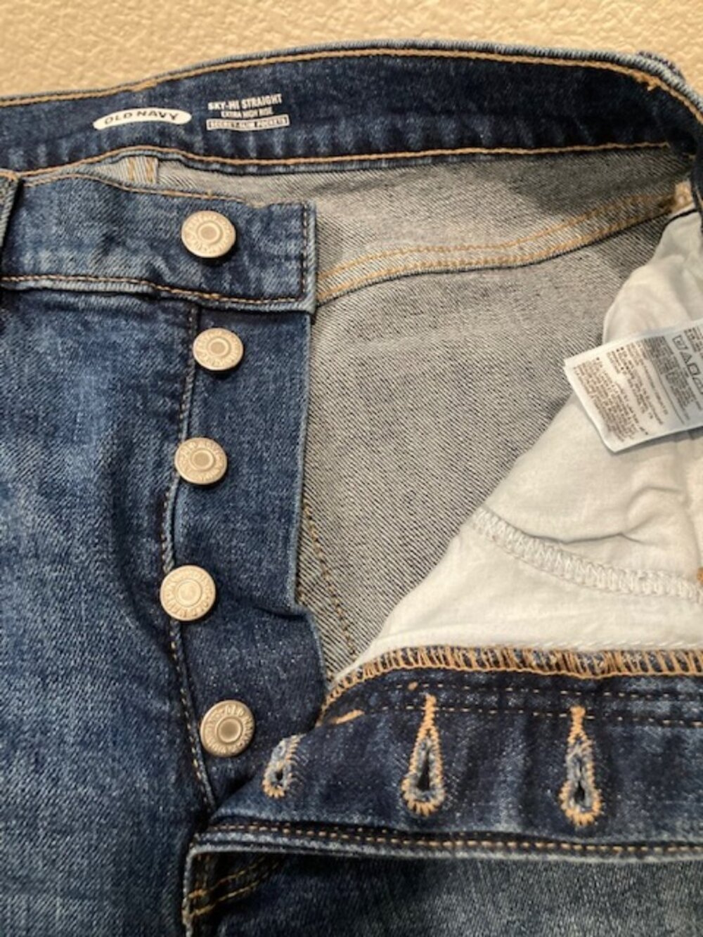 Old Navy Jeans - raw hem and button fly